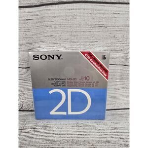 Sony MD-2D 5.25" (130mm) Floppy Disk Box of 10 New Sealed NIP NIB New Old Stock